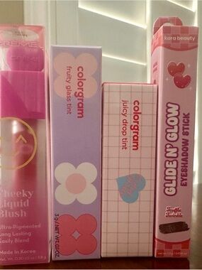 Colorgram Juicy Drop Tint + Fruity Glass Tint & Creme Shop Eyeshadow Bundle